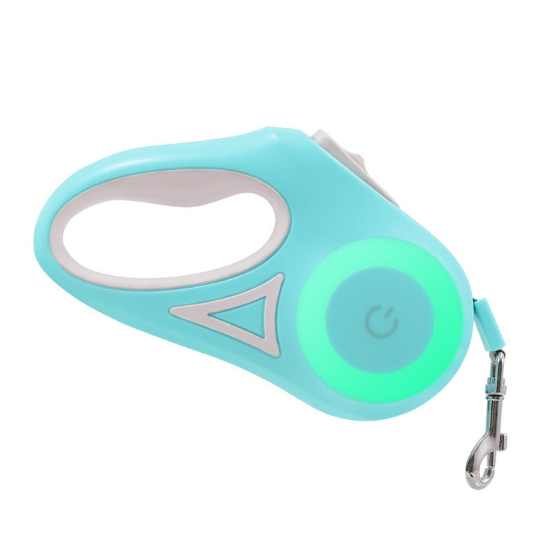 Turquoise pet training remote control on a white background