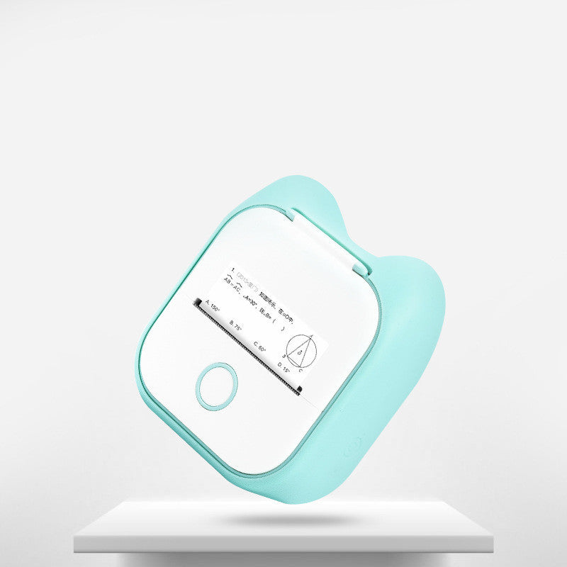 Mint green electronic device on a white background