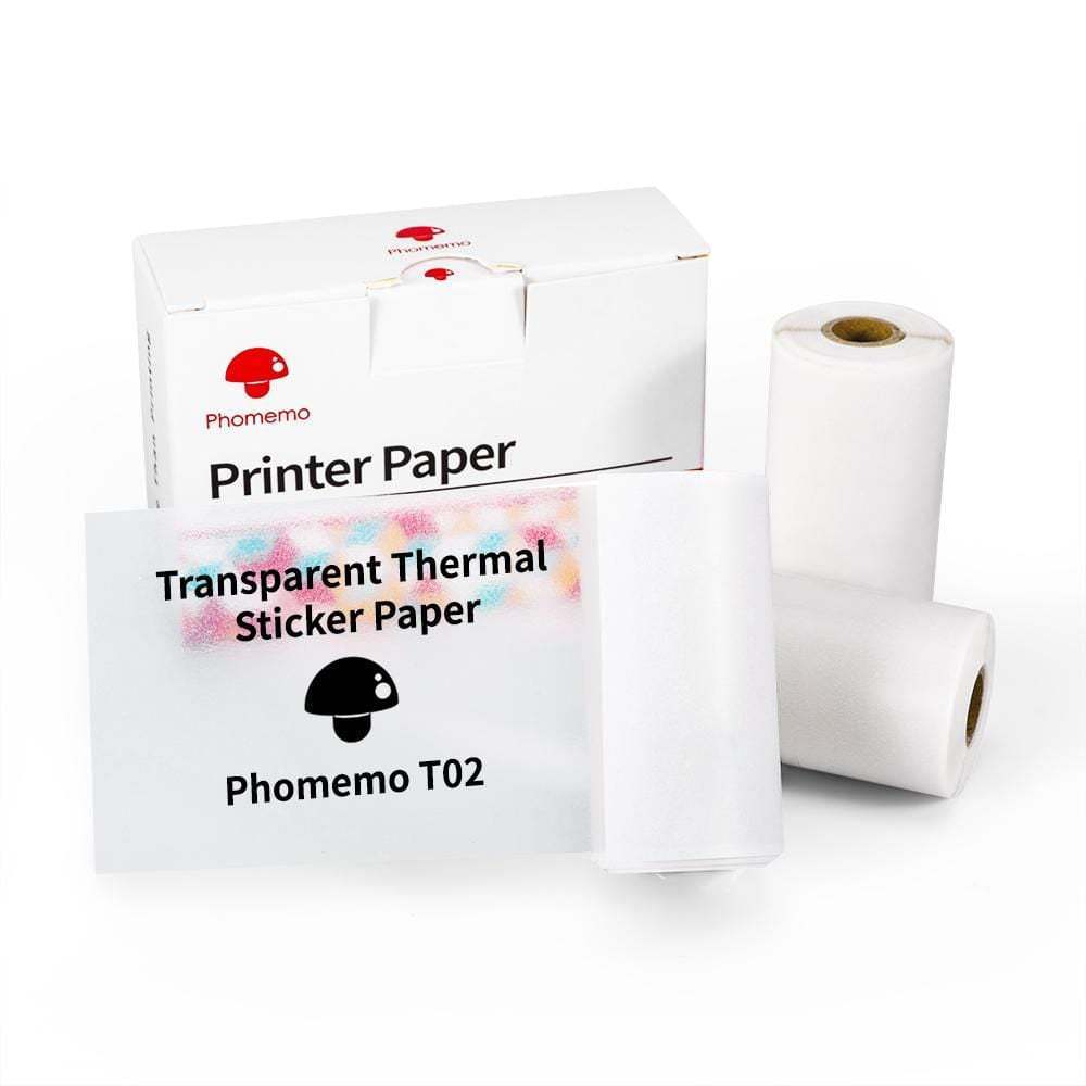 Portable Mini Thermal Label Printer – Phomemo T02 Series, Inkless & Bluetooth