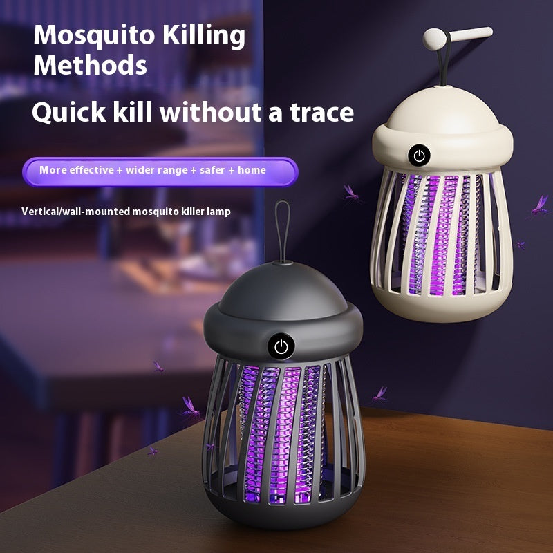 Mosquito killing lamps on a table with a blurred background