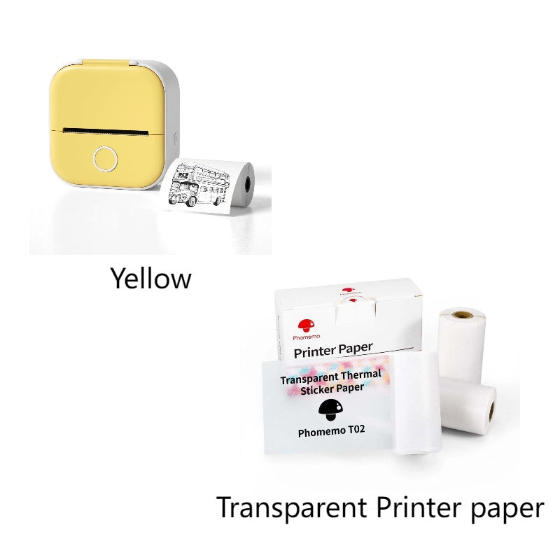 Portable Mini Thermal Label Printer – Phomemo T02 Series, Inkless & Bluetooth